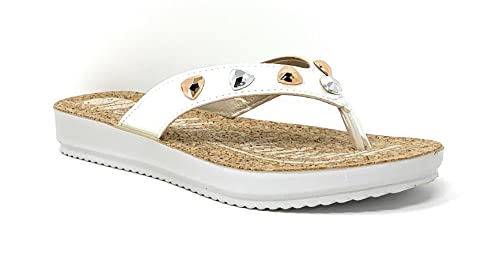  inblu BM000053 Rame Ciabatte Infradito Donna ESTIVE Moda Zeppa 2,5 CM