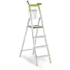 Casabriko Haushaltsleiter aus Aluminium mit 4 Stufen, Metall, grün, 84 cm