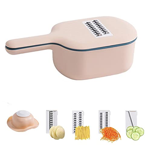 Affettatrice multifunzionale per patate, carota, cetriolo, mandolina, trituratore con colino, utensili da cucina e frutta ((A)