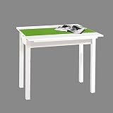 Diseño funcional ASTIMESA Mesa de Cocina, Metal, Verde, 90x50cm-extendida 90x90 cms
