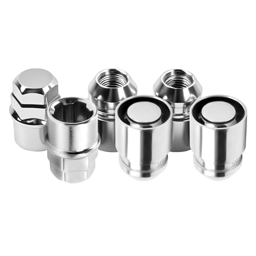 Wheel Locks M12 x1.50 Thread?Locking Lug Nuts with Key, OEM Style Factory,Set of 4?Fit for Escape, Focus, Fusion, Accord Wheel Lock Set