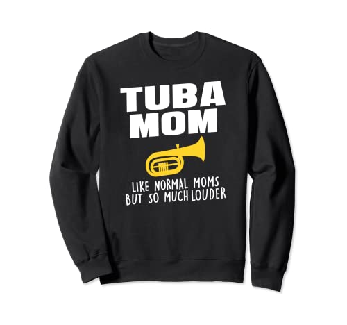 Marching School Brass Band Funny Tuba Mamá Sudadera