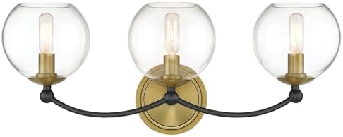 Eight-Light Kearney Park Chandelier in Coal and Soft Brass by Minka-Lavery