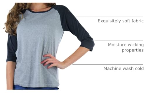 Image of ToBeInStyle Women's Classic Two Color Cotton Baseball T-Shirts