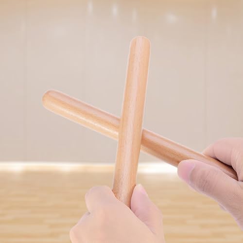 SEUICYNE 40 Stück 20cm Holz Klanghölzer, Rhythmusstöcke Klangholz Instrument Klangstäbe aus Holz Klanghölzer für Musikunterricht, Bands, Musikergeschenke