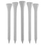 TH Golf Lot de 50 tees de golf en bambou 70 mm | Lot de 50 et 100 | Plusieurs options de couleur | Tees de golf en bambou durables respectueux de l'environnement (lot de 50, blanc)