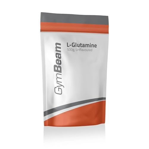 GymBeam L-Glutammina in Polvere, Amminoacidi Essenziali, Metodo di Fermentazione Delicato, Glutammina, Gusto Neutro, Sintesi Proteica nei Muscoli, Amminoacidi Essenziali in Polvere (Neutro, 500 g)