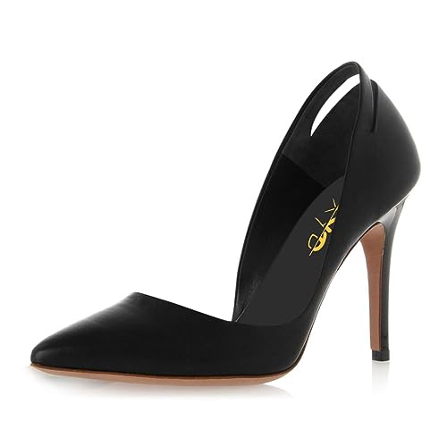 XYD Office Lady Stylish Professional Heels Sexy Pointed Toe D'Orsay Women Pumps Stiletto High Heels Party Event Shoes