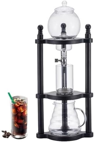 Large Cold Brew Drip Tower, Glass Coffee Maker with Adjustable Water Flow, Portable Ice Drip Brewer, Perfect for Home Use