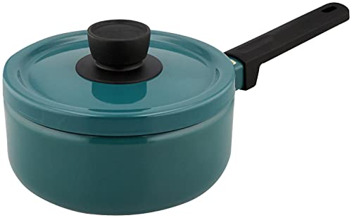 富士ホーロー 片手鍋 ソースパン IH対応 18cm ホーロー Solid スモークブルー SD-18S SB