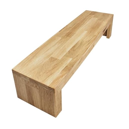 Holzbank 90x25x20 (BxTxH) Sitzbank Eiche Bank Fußtritt Fußbank Blumenbank Blumentisch Ständer Ablage Blumenständer