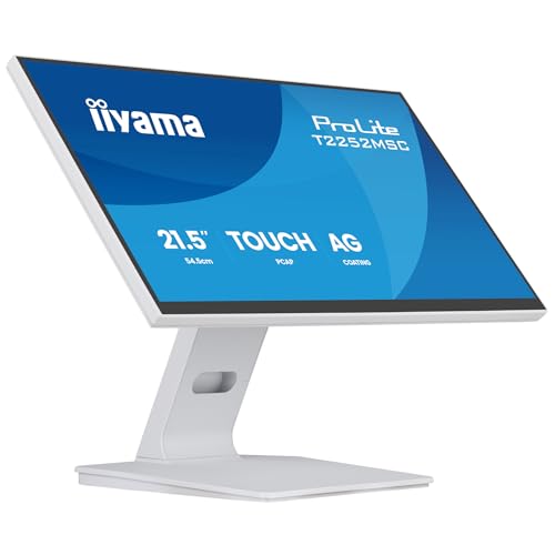 Image of iiyama Prolite T2252MSC-W2AG 21.5" 21.5" Full HD 10 Point Multitouch Capacitive Multitouch Screen DeepContrast PCAP+ HDMI DP USB3.2 7H Anti-Glare Anti-Fingerprint Coating - White