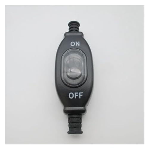 Interruptor en línea 204 IP65 impermeable con botón de encendido 3A 250V en color negro