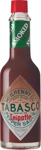 Image of TABASCO Brand Chipotle Pepper Sauce, Medium Hot Sauce, Glass Bottle, Chipotle Peppers, Smoky & Smooth, Great for Marinating or Grilling Meats, Chicken Burritos, & More, 2 Fl Oz (Pack of 1)