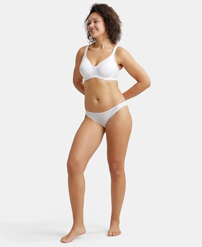 Image of Jockey 1855 Women Under-Wired Non-Padded Soft Touch Microfiber Elastane Stretch Full Coverage Minimizer Bra with Broad Wings