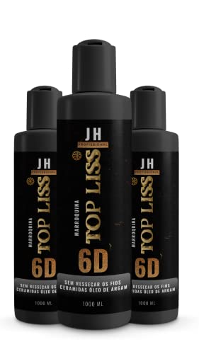 Progressiva Marroquina Top liss 6D - Com Óleo De Argan, Alisa 100% Sem Resseca O Cabelo - Com formol