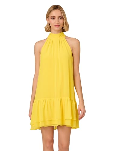 Image of Adrianna Papell Women's Chiffon Trapeze Short Dress