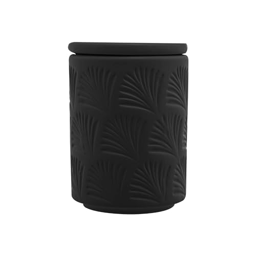 WOLFF Conjunto 2 Peças para Banheiro de Cerâmica Leaf Preto