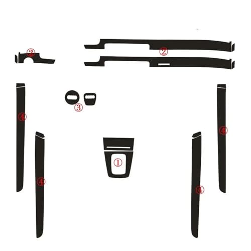 Fibre de carbone noir 5D relooking intérieur Audi A4 B6 B7 DIY
