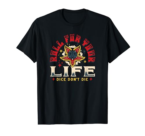 Stranger Things 4 Demogorgon Die Life Roll Camiseta