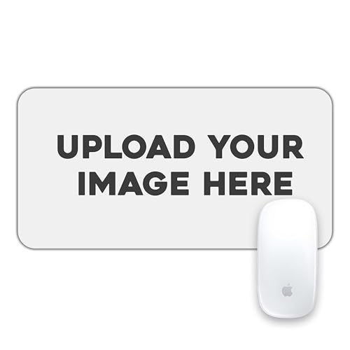Image of Custom Desk Mat | Personalized Extended Mouse Pad with Your Photo, Logo or Design | Large 11x23 inches Size | Non-Slip Rubber Base & Smooth Surface | Perfect for Gaming, Office & Work From Home