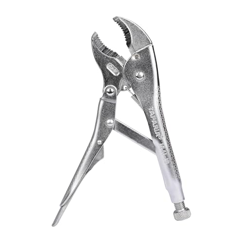 Taparia 1641-10 / 1641N-10 inch 250 mm Curved Jaw Locking Pliers mole Wrench Vise vice Grip, Silver