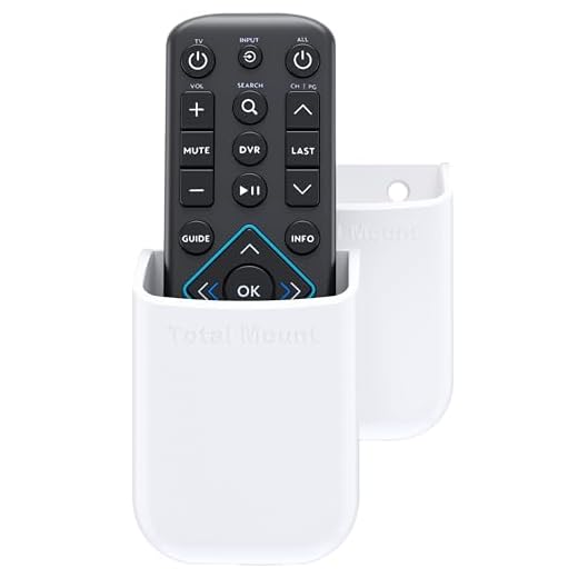 TotalMount Universal Remote Holders (Quantity 2 - One Remote per Holder - White)