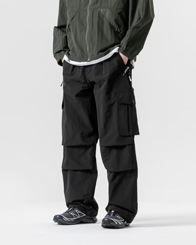 Unisex Parachute Cargo Pants Y2k–Quick Dry Joggers Lightweight Waterproof Baggy Hiking Fishing Work Pants for Outdoor2