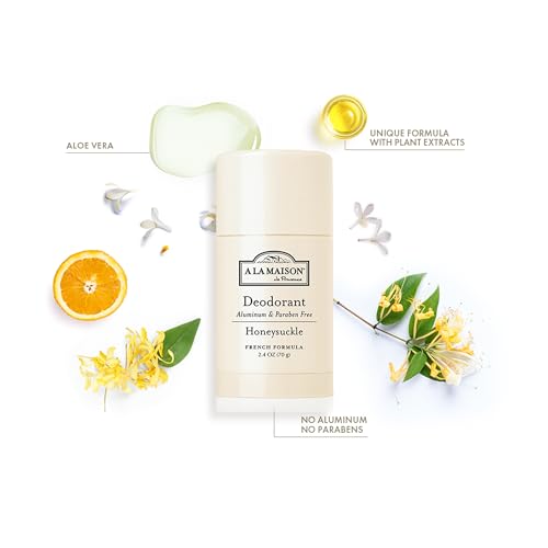 Image of A La Maison Honeysuckle Deodorant Aluminum-Free Paraben-Free for Women, Men | 2.4 oz,Honeysuckle