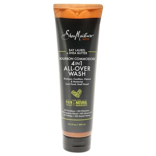 Shea Moisture Bay Laurel & Butter Bourbon Commodore 4-in-1 All-over Body Wash