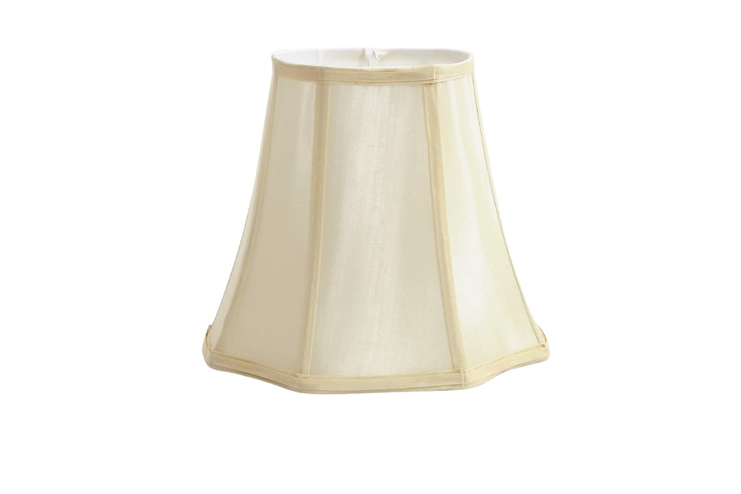 OVS Oval Faux Silk Lined Lampshade in Cream (15inch)