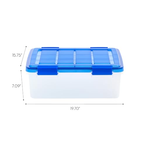 26 Quart Clear Plastic Storage Bins With Gasket Sealed Lids, Airtight Stackable Latching Container With Carrying Handles, Moisture Dust Proof Tote For Pantry, Garage Tools & Household Organization - Image 9