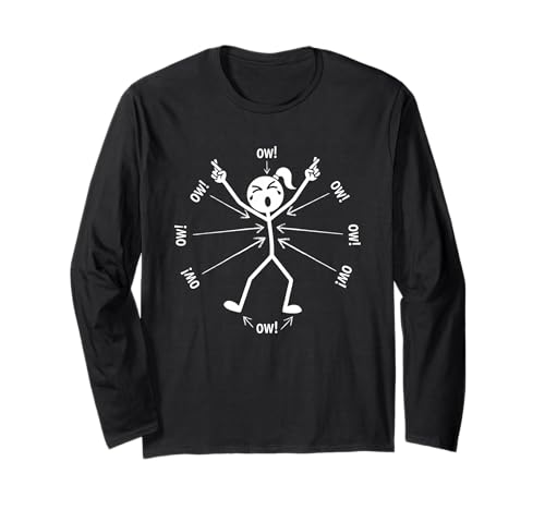 Ow Ow Ow Ow Stickman Figure Humorous Chronic Pain Awareness ����T�V���c