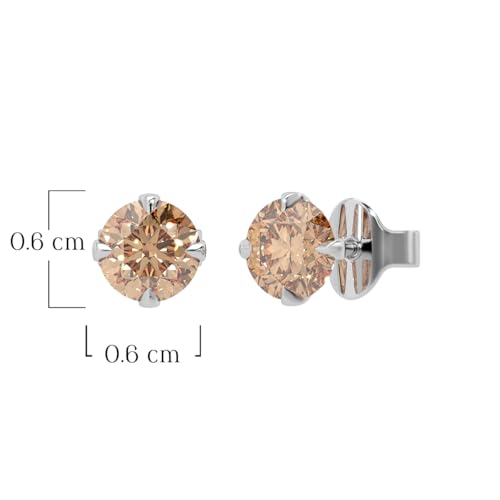 Image of 925 Sterling Silver Earrings for Women & Woman | Stud Earrings for Women | Daily Wear Silver Jewellery | Gift for Wife, Girlfriend, Mother, Sister | Rakhi Gift for Sister