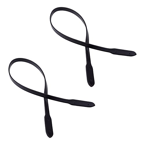 MY MIRONEY 28.35" Long Leather Handbag Handles Dark Brown PU