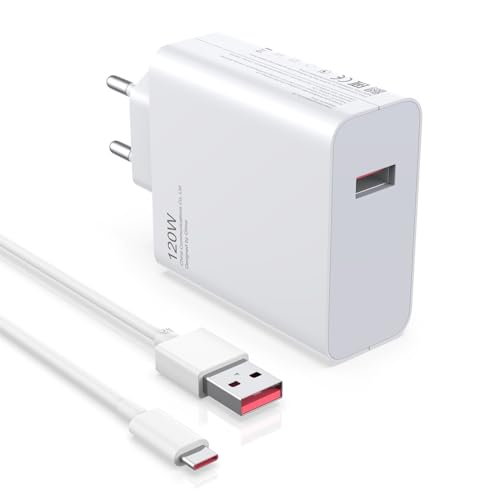 120W USB Ladegerät Ladekabel für Xiaomi 17 Ultra 15 14T pro 13T 12T Redmi Note 15 14 13 Pro+ 5G Netzteil Turbo Hyper Charge Schnellladegerät Adapter mit 6A USB C Kabel für Poco X7Pro F7 Ultra F6