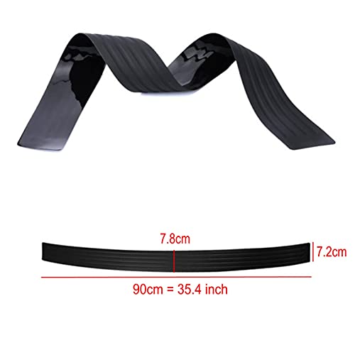 JZK 90cm Black rubber rear bumper protector strip, back bumper protector guard, car trunk door sill protector strip, anti-scratch protection bar for car rear bumper