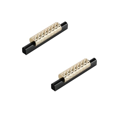 SZLXJMFL Möbelgriff Modern, 2 Stück Schrankgriffe Schwarz, Massive Zinklegierung | Eloxierte Oberfläche, Gesamtlänge: 80-1200 mm Steggriff, Kleiderschrank Zieht Griffe-80mm/3.1in