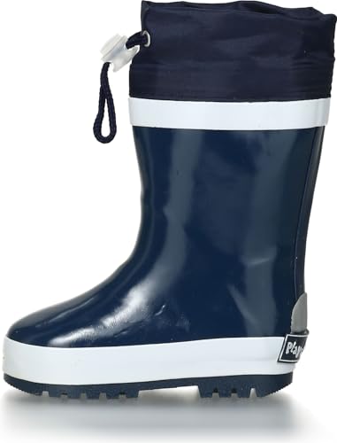 Playshoes Botas de Goma Forradas Niños Azul Gris 32/33 EU