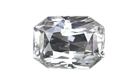 Saphir blanc naturel de 9,25 Ratti / 8 carats pour création de bijoux et bague de naissance Pukhraj