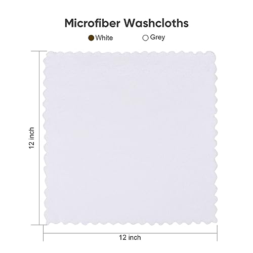 Orighty Ultraweiche Waschlappen, 48 Stück, Premium-Mikrofaser-Handtuch-Sets 30,5 x 30,5 cm, Saugfähig und Schnell Trocknend, Korallensamt, Mehrzweck für Badezimmer und Hotel