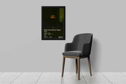 Image of BLINKART Drake- Dark Lane Demo Tapes Wall Photo Frames | Wall Art for Bedroom, Living Room, Studio or Office | Album Cover Print with Spotify Song Link QR Code | Gift for Fans - 8x12 In