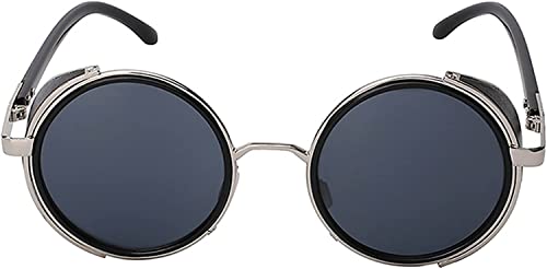 Image of OWL Steampunk Vintage Retro Round Circle Gothic Hippie Colored Plastic Frame Sunglasses Colored Lens