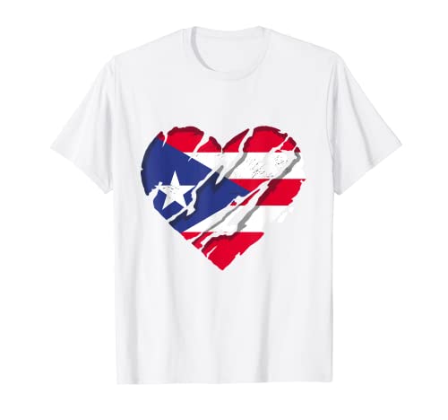 Puerto Rico Heart Puerto Rico Flag Puerto Rico Pride Maglietta