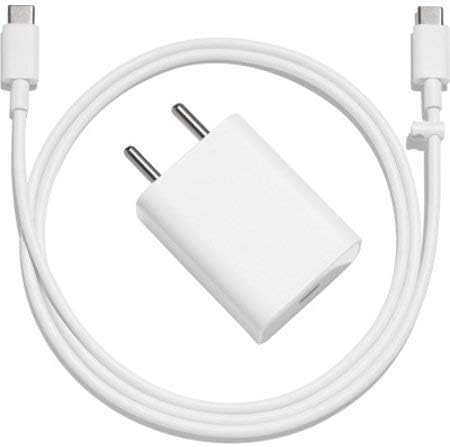 Google USB-C Charging Rapidly Charger for 2nd & 3rd Gen Pixel devices (18W 3A Charger + 3 Foot USB-C, C-C Cable)