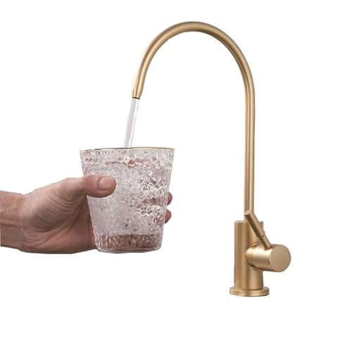 Évier de Cuisine doré au-Dessus du comptoir ou Installation sous Plan, lavabo Simple, éviers en Acier Inoxydable 304, lavabo doré Evier Cuisine(Only Pure Faucet)