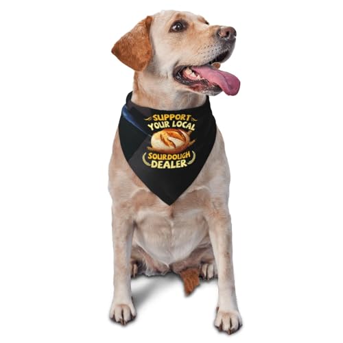 Support Your Local Sourdough Dealer Stylish Pet Bandana Cute Pattern