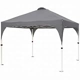 Pavillon 3x3m, Pop-Up Faltpavillon, UV Schutz 50+, Partyzelt Wasserdicht Stabil Mit Tragetasche, 4 Sandsäcken & 4 Seilen, Höhenverstellbar Für Party Camping Extremes Wetter