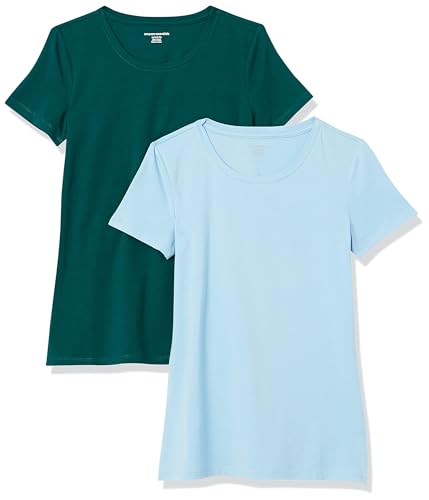 Image of Amazon Essentials Women's Regular-Fit Short-Sleeve Crewneck T-Shirt, Multipacks
