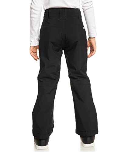 Image of Roxy Girls Backyard Snow Pants With DryFlight Technology, 12 /Large, True Black